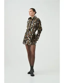 Aje Sienna Shirt Dress Animal Print Size 6 for rent on The Volte - image 1