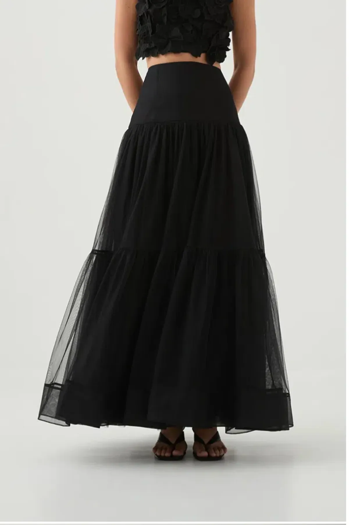 Aje Gia Maxi Skirt Black Size AU 6 - Image 3