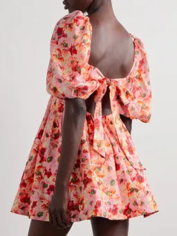 Zimmermann Lightburst Cutout Linen Mini Dress Floral Size 2 / AU 12 for rent on The Volte - image 3