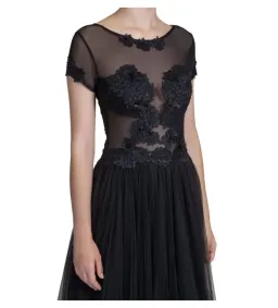Jonte Illusion Lace Gown Black Size AU 10 for rent on The Volte - image 2