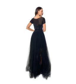 Jonte Illusion Lace Gown Black Size AU 10 for rent on The Volte - image 3