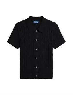 Ralph Lauren Cable-knit Polo Cardigan Black  for rent on The Volte - image 5
