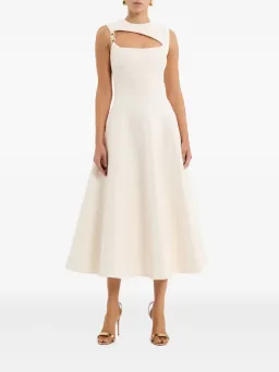 Rebecca Vallance Freyja Midi Dress White Size AU 8 for rent on The Volte - image 1