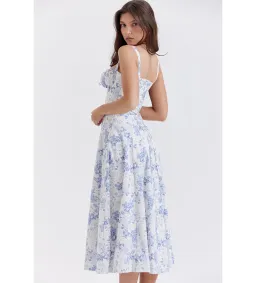 House of CB Carmen Midi Blue Print Bustier Size XS for rent on The Volte - image 6