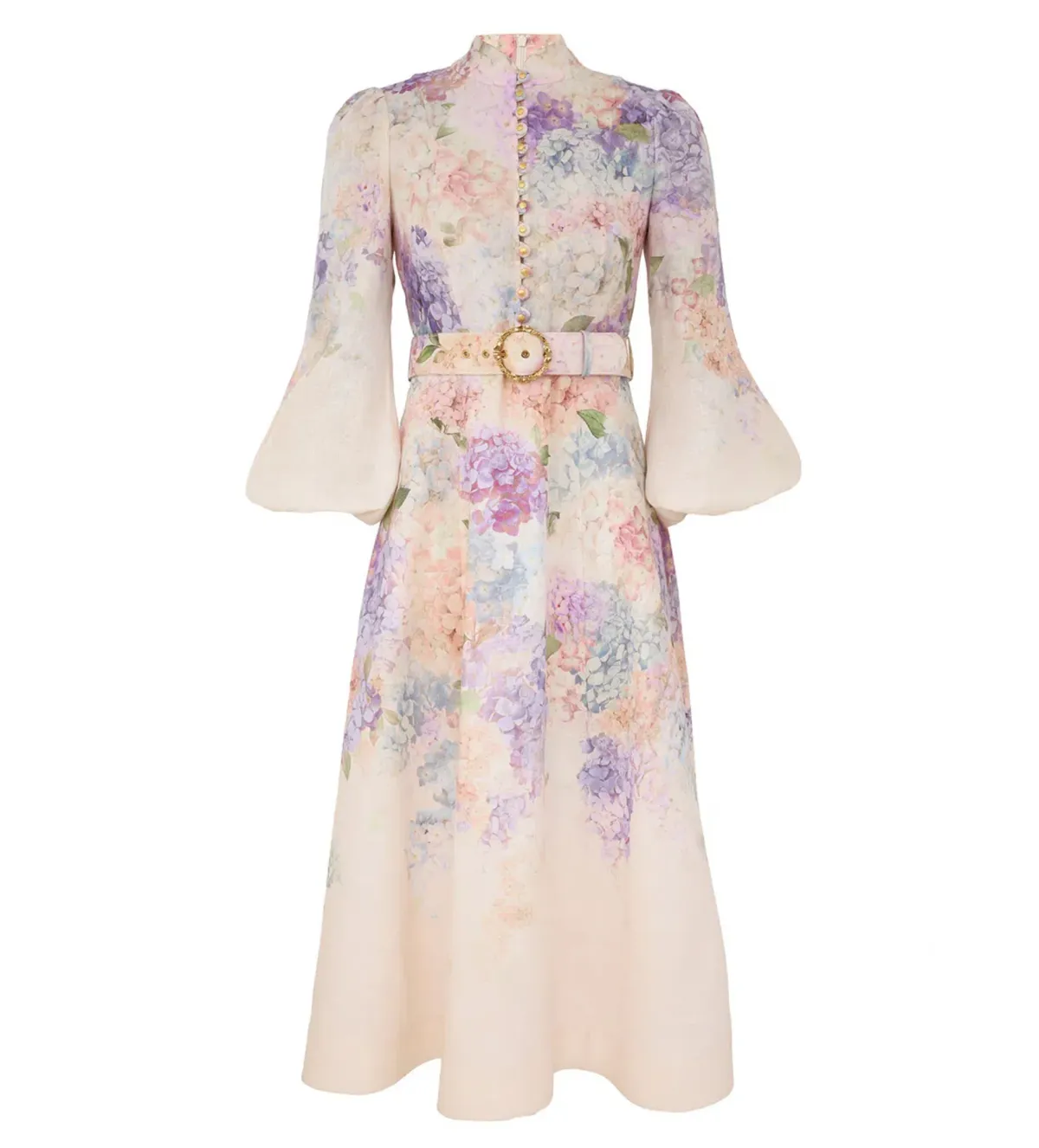 Zimmermann Dawning Buttoned Midi Dress in Print Size 1 / AU 10 - Image 1