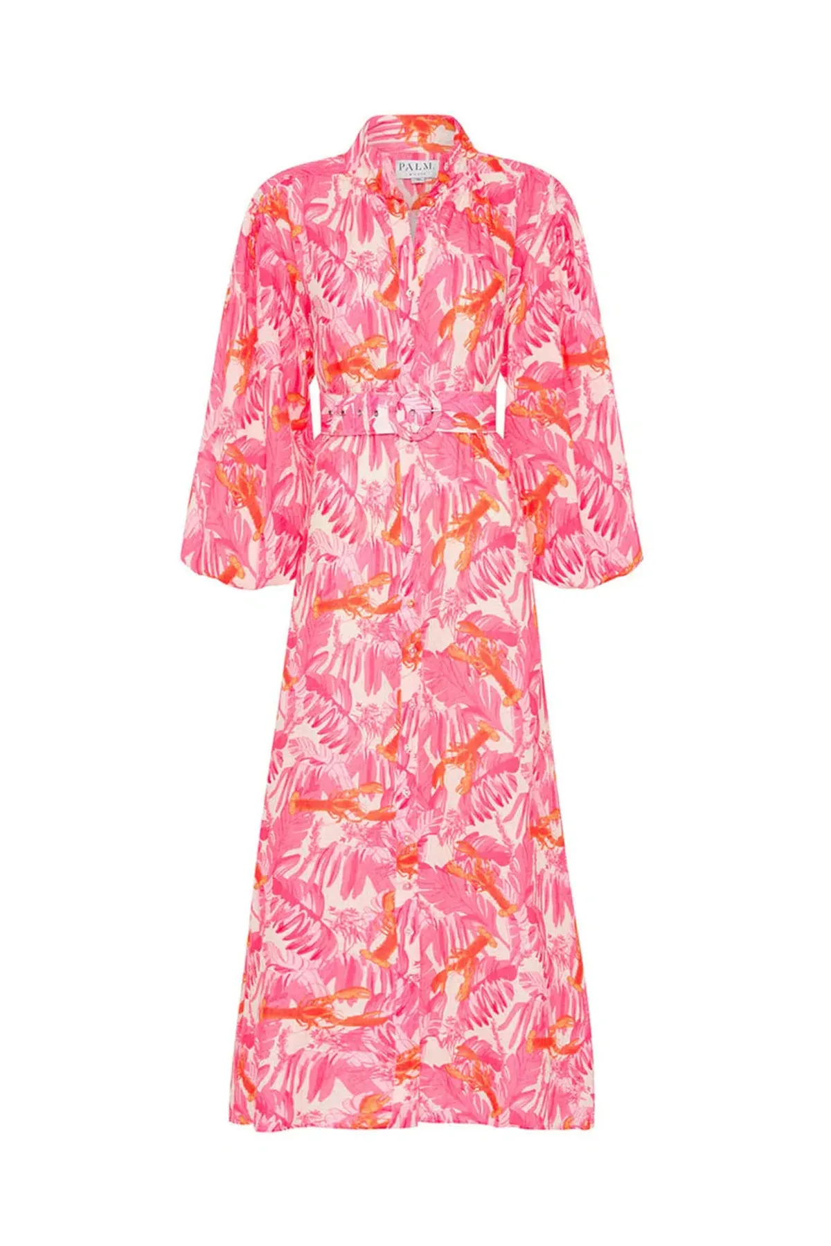 Palm Noosa Noddy Dress Pink Lobster Maxi Size AU 10 - Image 3