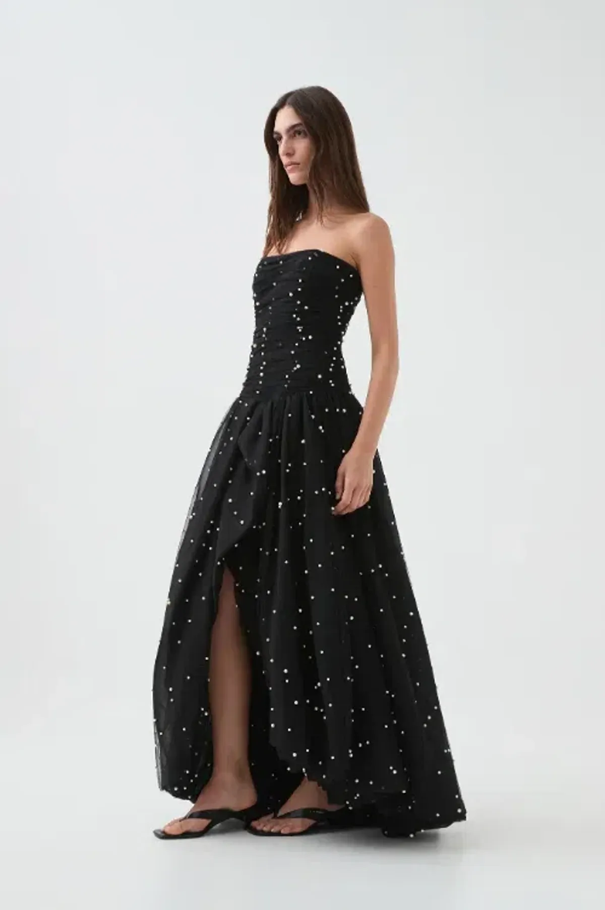 Aje Juniper Gown in Black Beaded Size 14/XL - Image 2