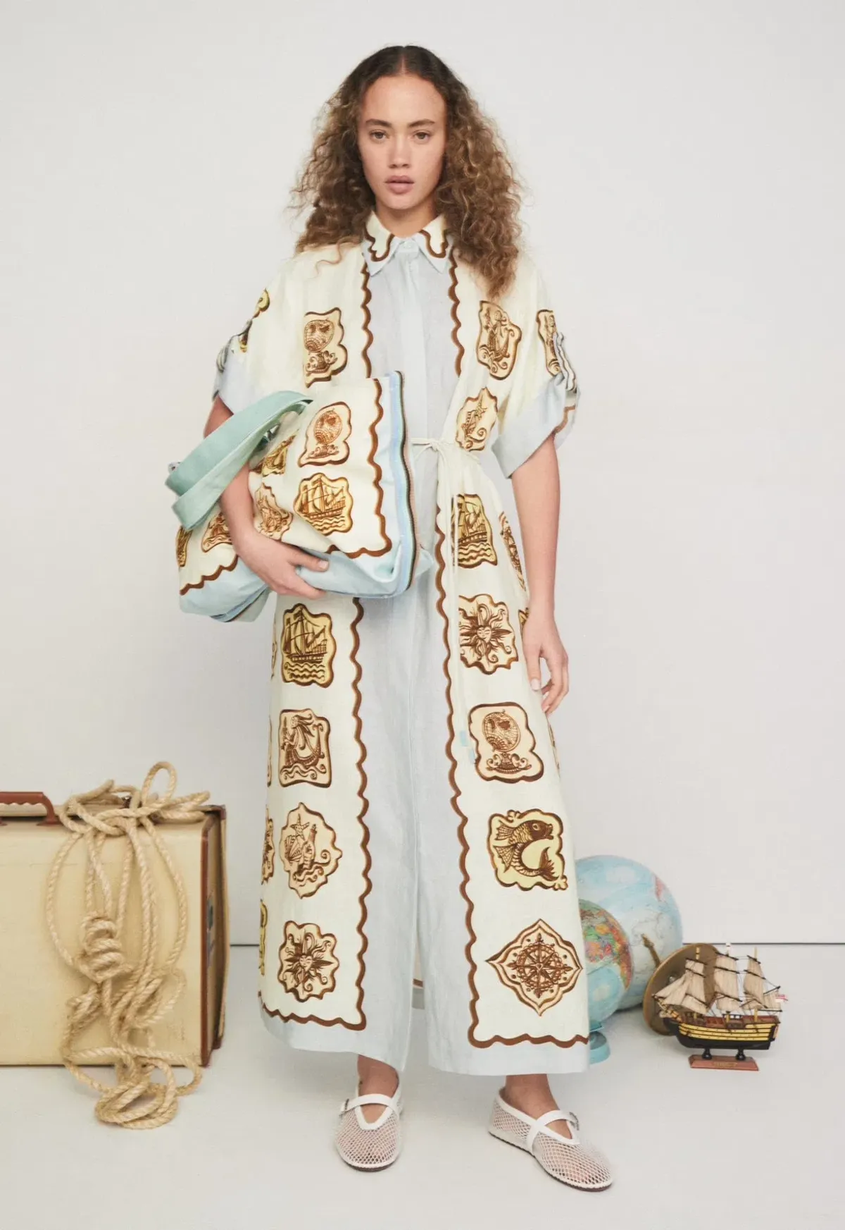 Alemais Relic Shirt Dress Multi Size 12 - Image 1