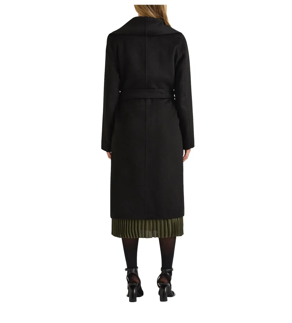 David Lawrence Domenic Double Faced Wool Coat Black Size 12 - Image 4