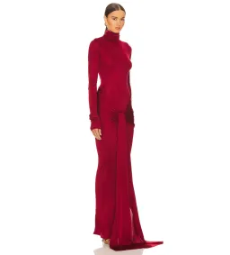 Helsa Slinky Jersey Sarong Maxi Dress in Red Size XS / AU 6 for rent on The Volte - image 2