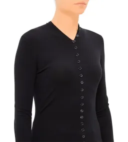 Alexander Wang Long Sleeve High Neck Cardigan Black One Size for rent on The Volte - image 4