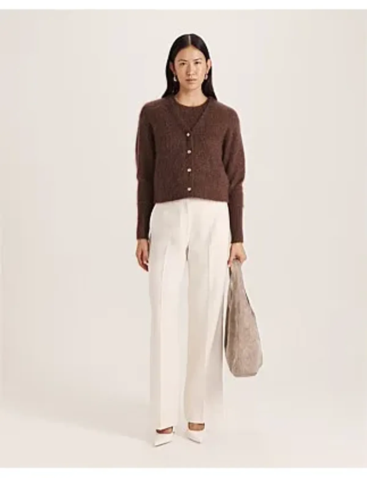 Saba Maisy Mohair Long Sleeve Cardi Choco Brown 12/M - Image 5