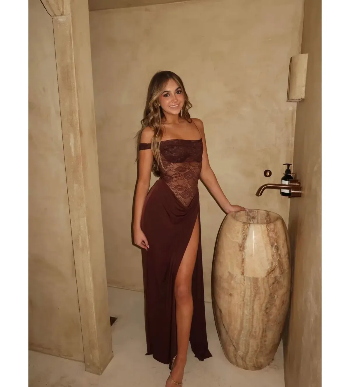 Natalie Rolt Sloane Maxi in Espresso Size 1 / AU 8 - Image 1