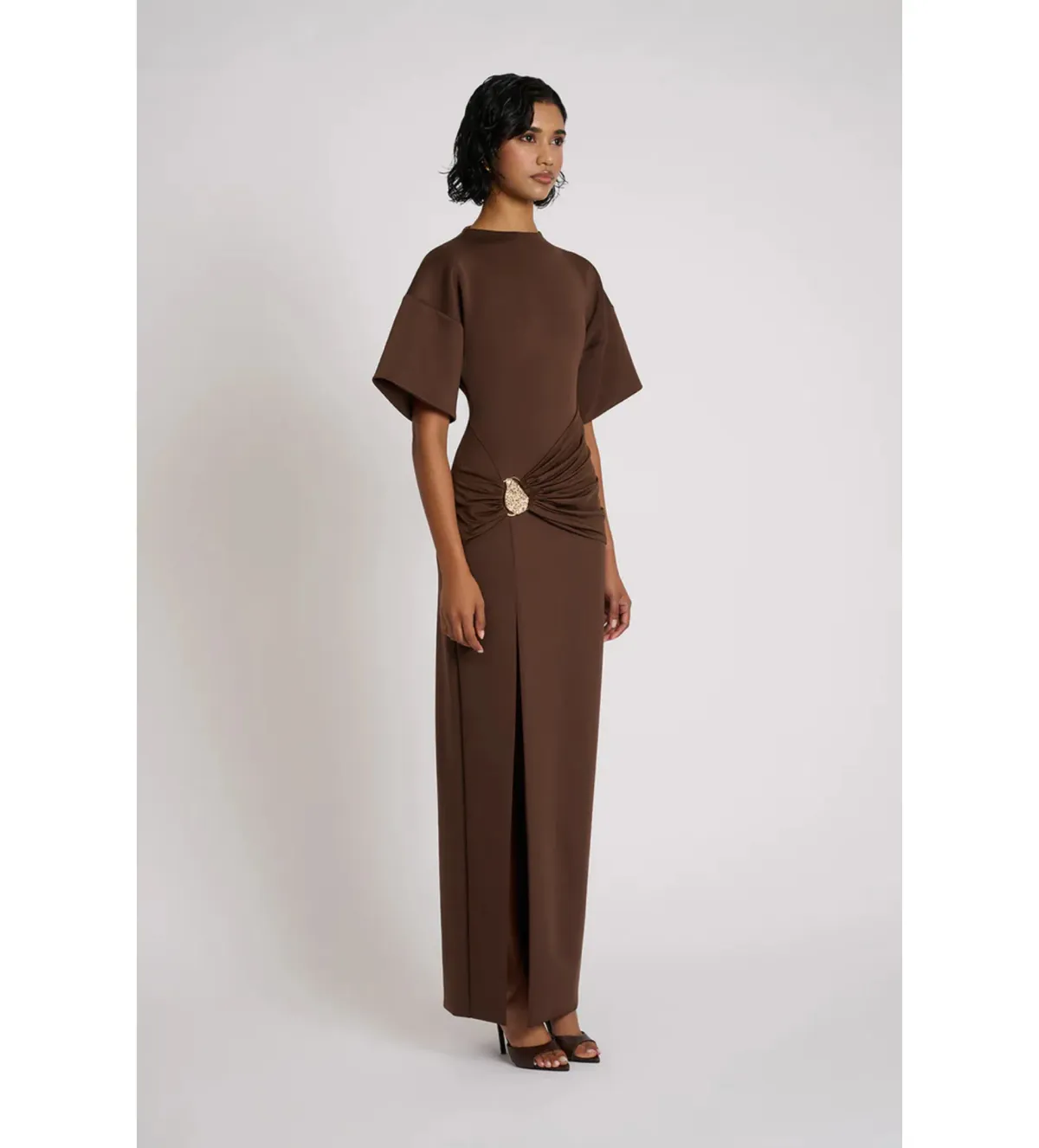 Eliya The Label Aldo Maxi Dress Chocolate Size 12 - Image 4