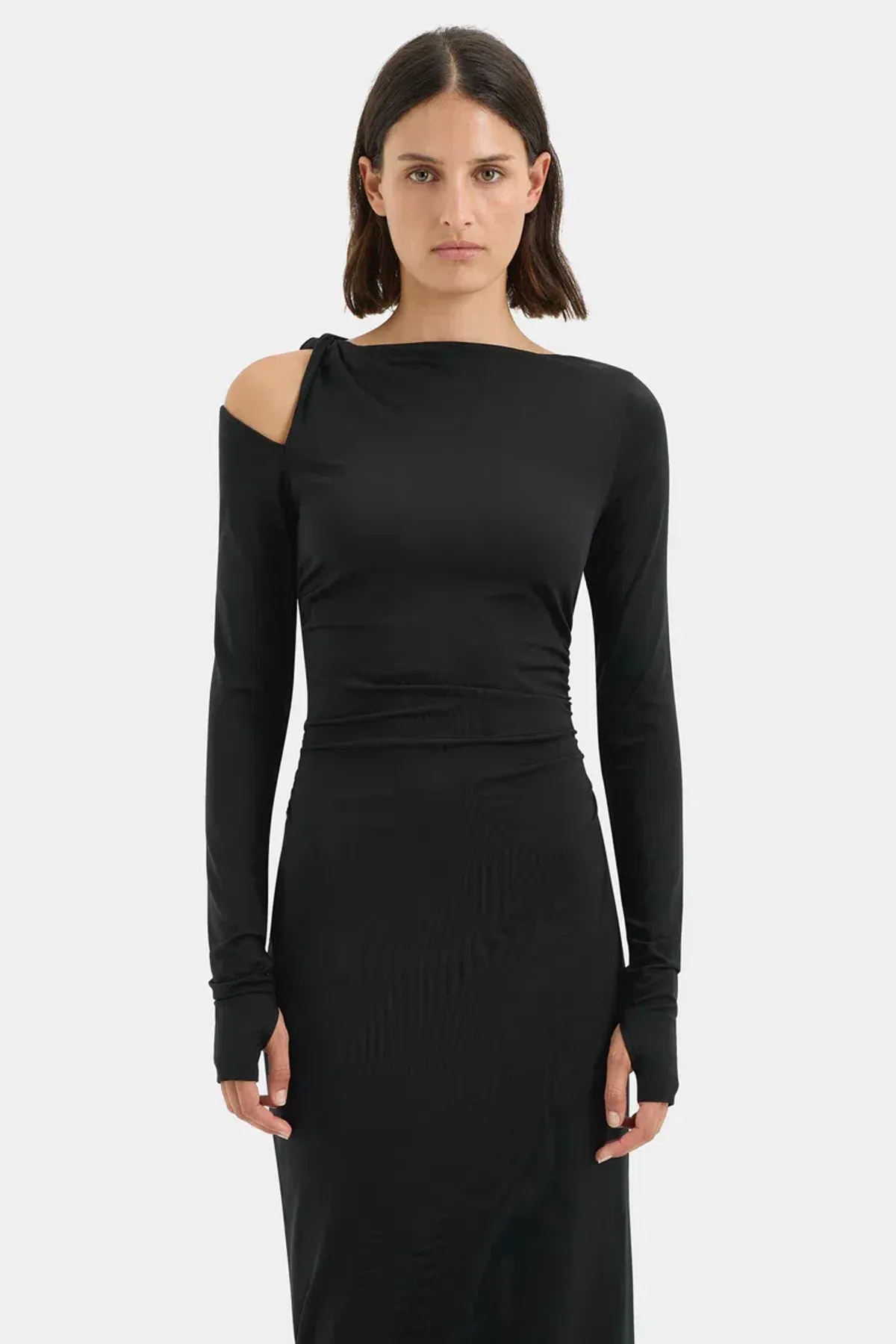 Sir The Label Elm Long Sleeve Midi Dress Black Size 10/M - Image 2