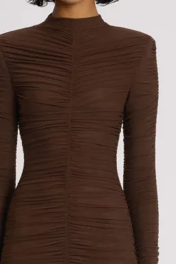 Eliya The Label Melissa Midi Dress Brown Size 8 for rent on The Volte - image 5