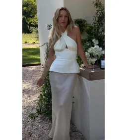 Tae Park Sculpted Halter Top Ivory Size S AU 8 for rent on The Volte - image 4