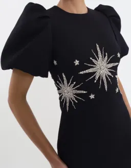Rebecca Vallance Estella Mini Dress Black/Beaded Size 6 for rent on The Volte - image 2