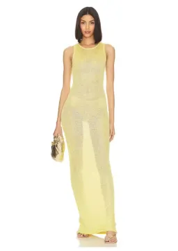 Asta Resort Natalia Maxi Dress in  Chartreuse Sequin Size AU 6 for rent on The Volte - image 1