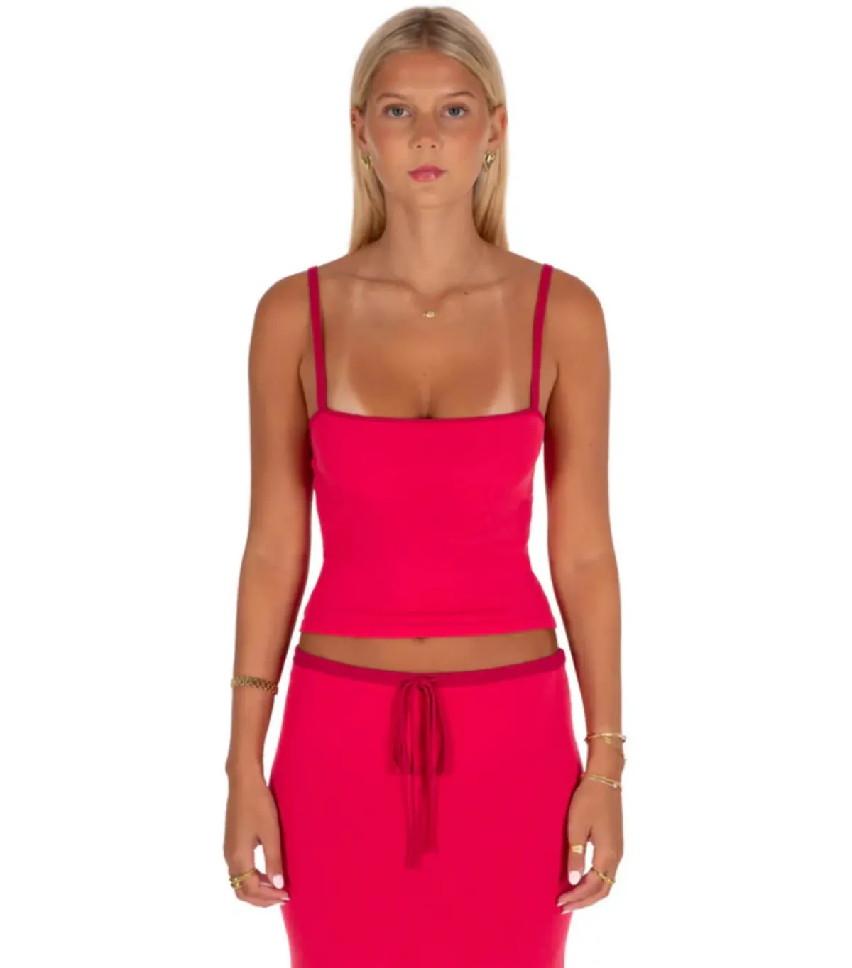 I am Delilah Lilly Tank and Maxi Skirt Set Red Size XS - Image 3