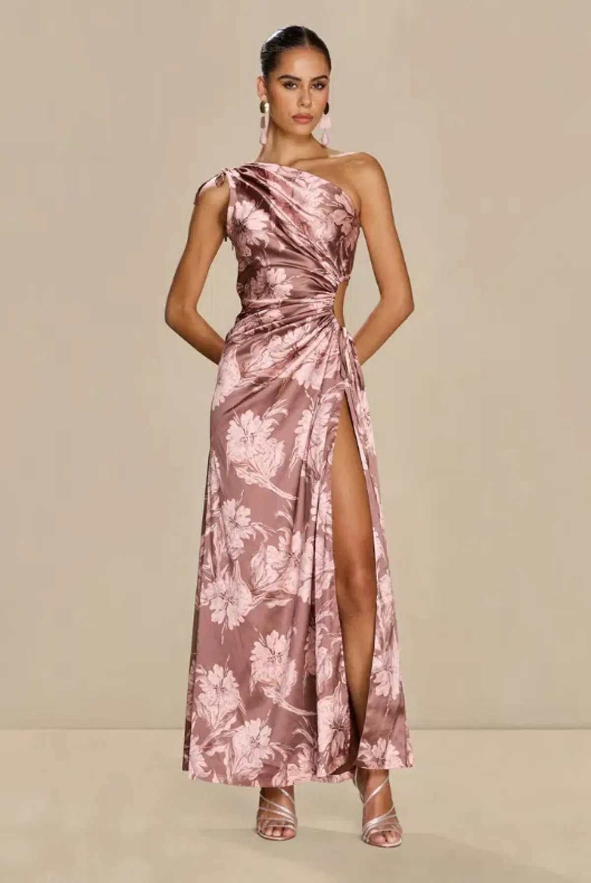 SONYA MODA Desert Rose Floral Maxi Dress SZ L / 12-14 - Image 3