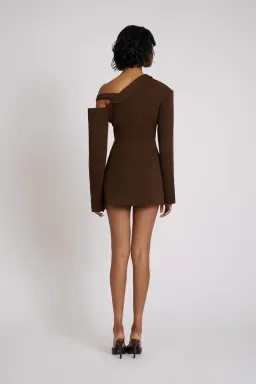 Eliya The Label Ayla Blazer MIni  Dress in Brown Size M / AU 10 for rent on The Volte - image 4
