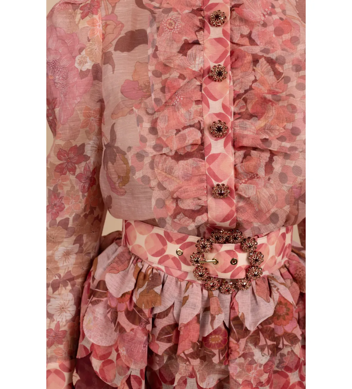 Zimmerman Concert Scalloped Shirt and Skirt in Multi Size 2 / AU 12 - Image 4