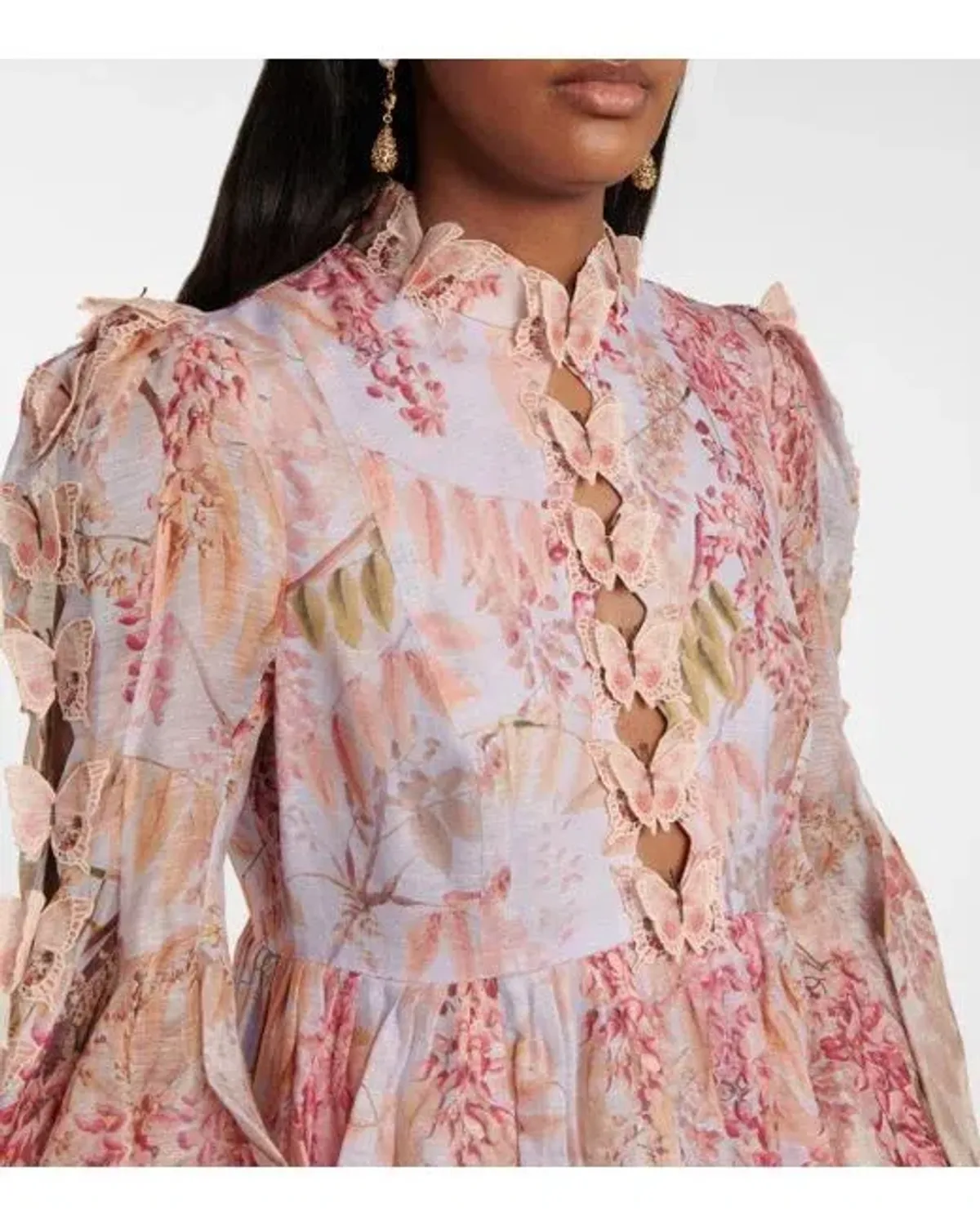 Zimmermann Botanica Butterfly Gown Pink Floral Size 0/AU 8 - Image 3