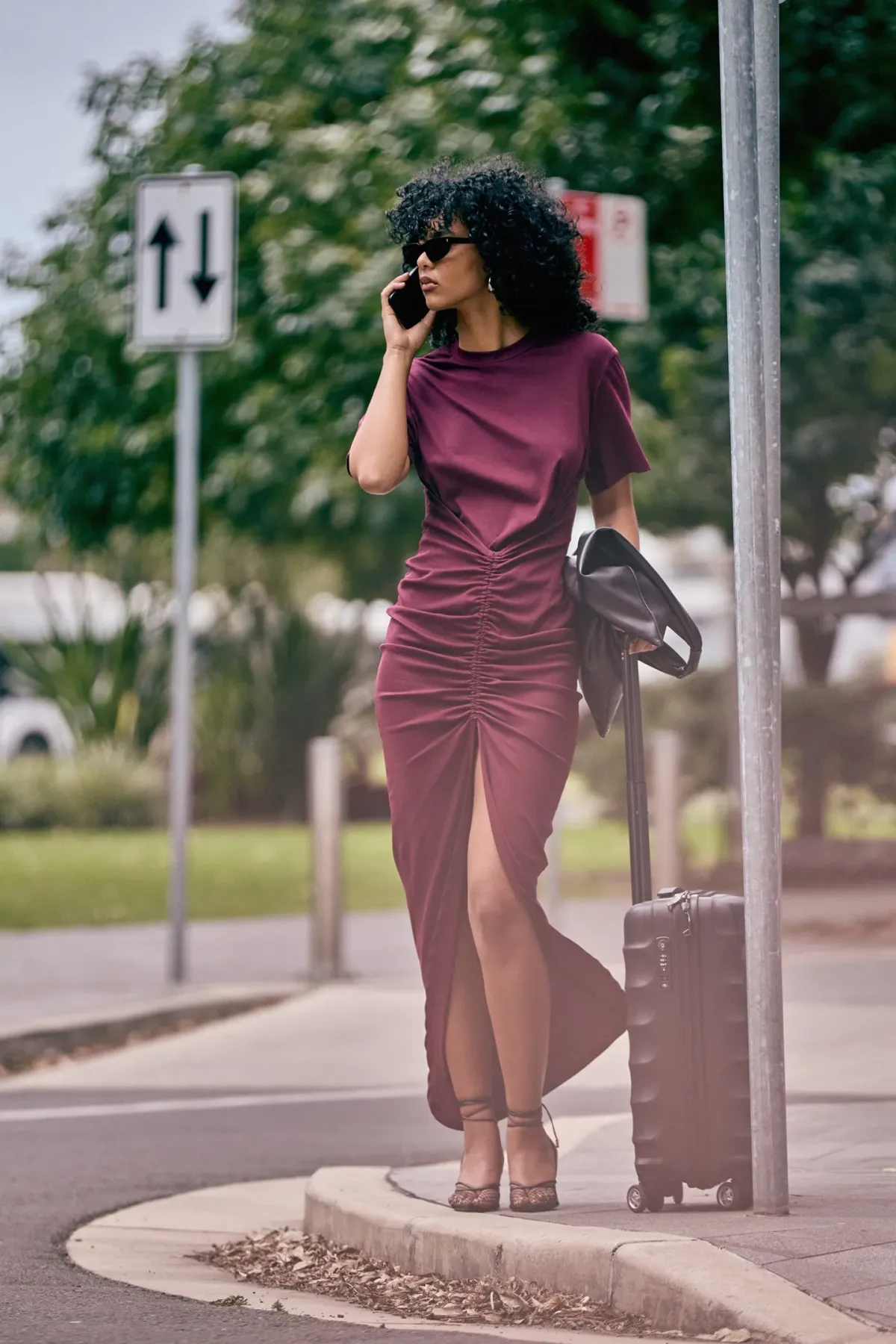 Pfeiffer Niko Maxi Dress Burgundy Size 12 - Image 2