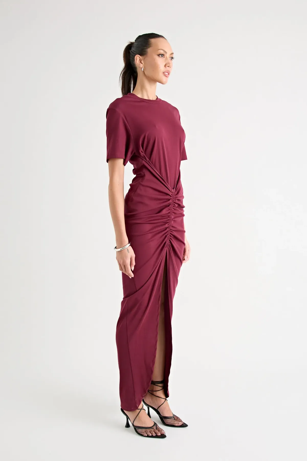 Pfeiffer Niko Maxi Dress Burgundy Size 12 - Image 4
