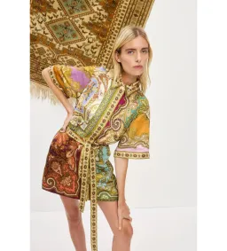 Alemais Clemenza Spliced Mini Dress Multi Print Size AU 16 for rent on The Volte - image 4