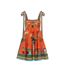 Alemais Rocco Mini Sundress Orange Print Size AU 16 for rent on The Volte - image 5