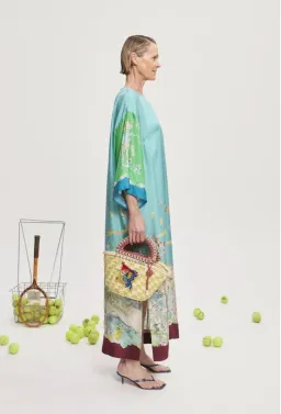 Alemais Daria Silk Midi Dress  Multi Size 16AU for rent on The Volte - image 3