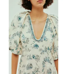 Alemais Casa Midi Dress Multi Floral Size AU 12 for rent on The Volte - image 5