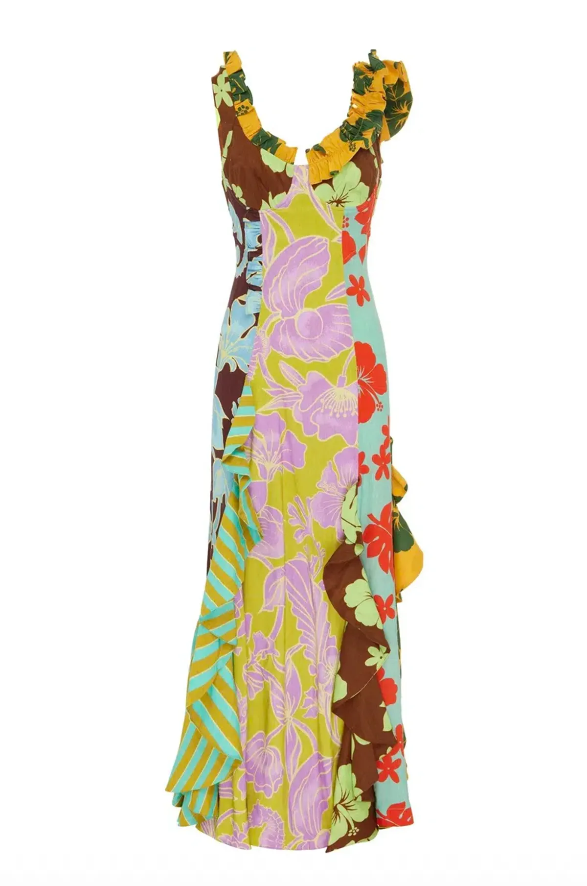 Alemais Poppy Spliced Midi Dress Multi Size 16 - Image 6