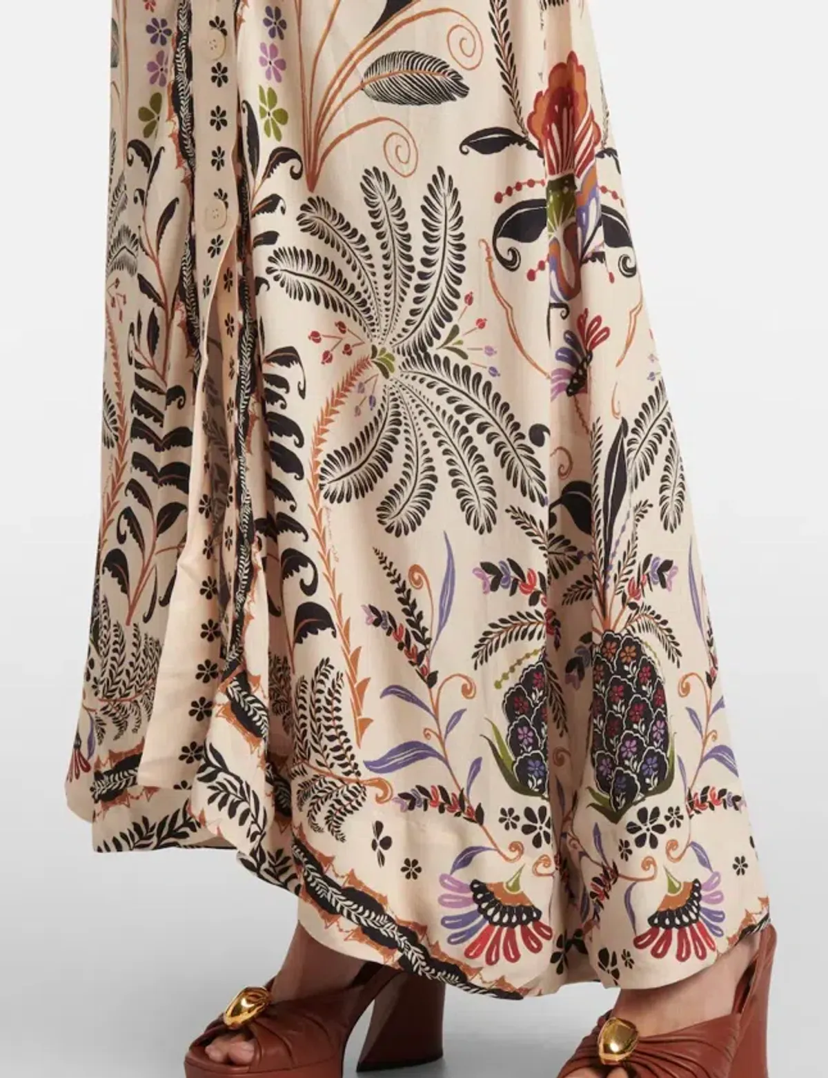 Farm Rio Classic Nature Midi Dress Print Size L / AU 12 - Image 5