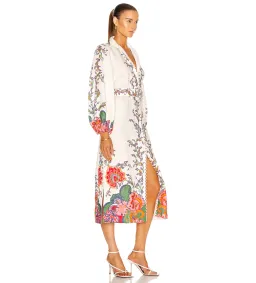 Zimmermann Lovestruck Buttoned in Natural Paisley Floral Midi Dress Size 6 for rent on The Volte - image 2