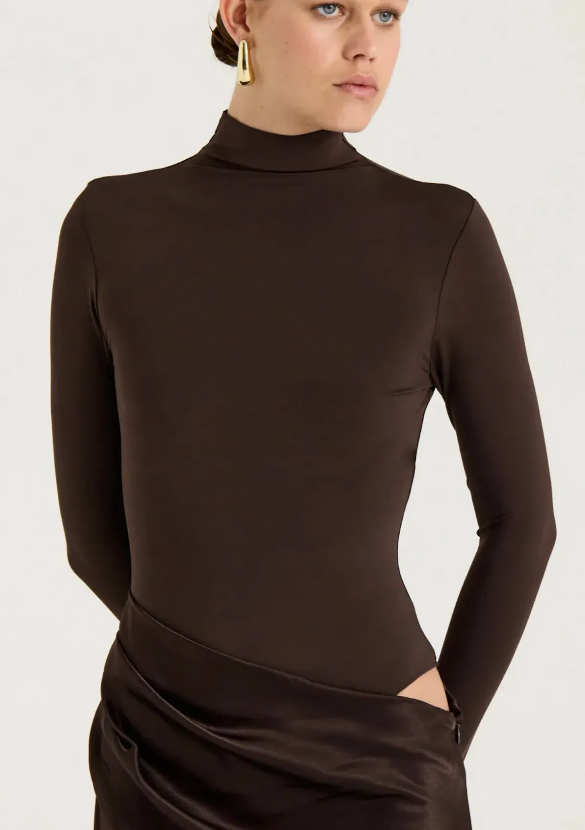 Henne Soraia Long Sleeve Maxi Dress Chocolate Size XS / Size AU 6 - Image 3