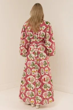 Palm Noosa Noddy Shirt Dress Pink Citrus Tile Size AU 10 for rent on The Volte - image 4