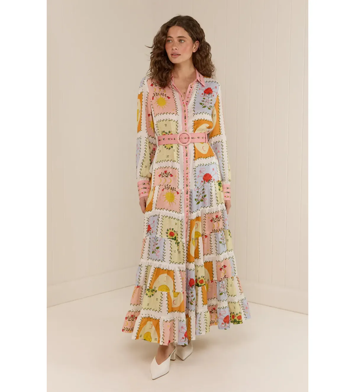 Palm Noosa Aria Dress in Siesta Tile Print Size AU 12 - Image 1