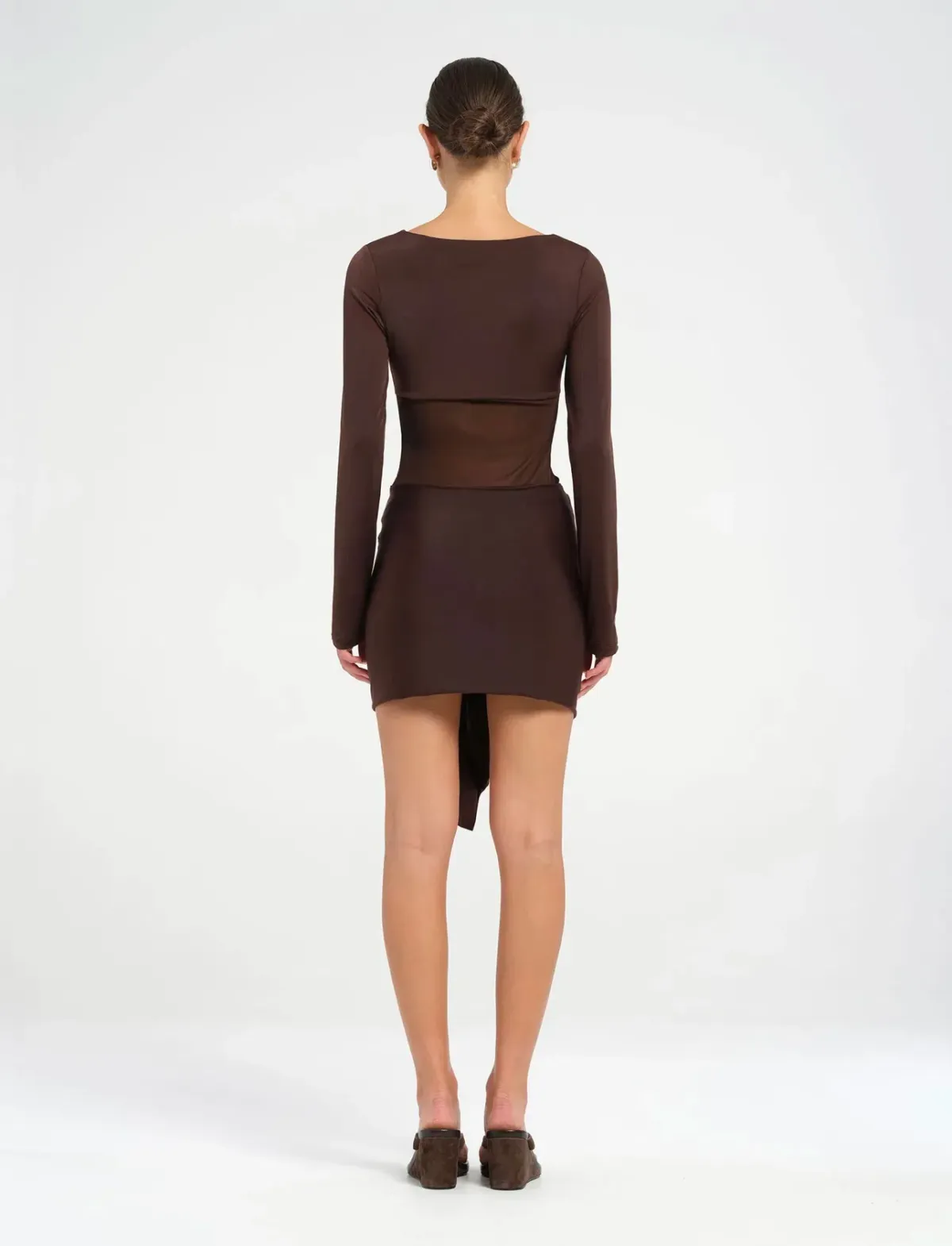 Benni Juni Mini Dress in Chocolate Size AU 8  - Image 3