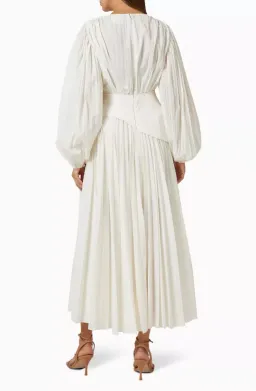 Acler Brooke Dress Midi Ivory Size AU 12 for rent on The Volte - image 2