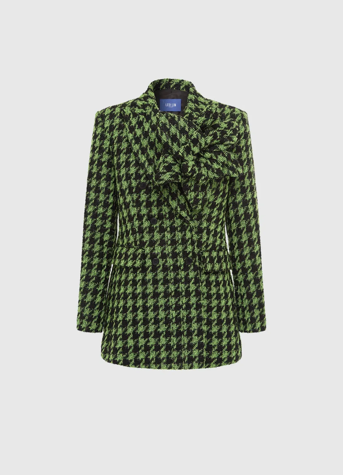 Leo Lin Jazlyn Tweed Blazer and Rosario Tweed Mini Dress Set in Houndstooth Size 8 - Image 1