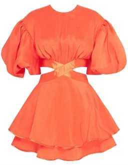 Aje Gracious Mini Cut Out Dress in Orange Size 6 for rent on The Volte - image 6