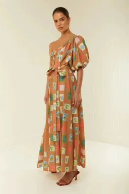 Palm Noosa Lotus Maxi Dress Multi Size 10 for rent on The Volte - image 1
