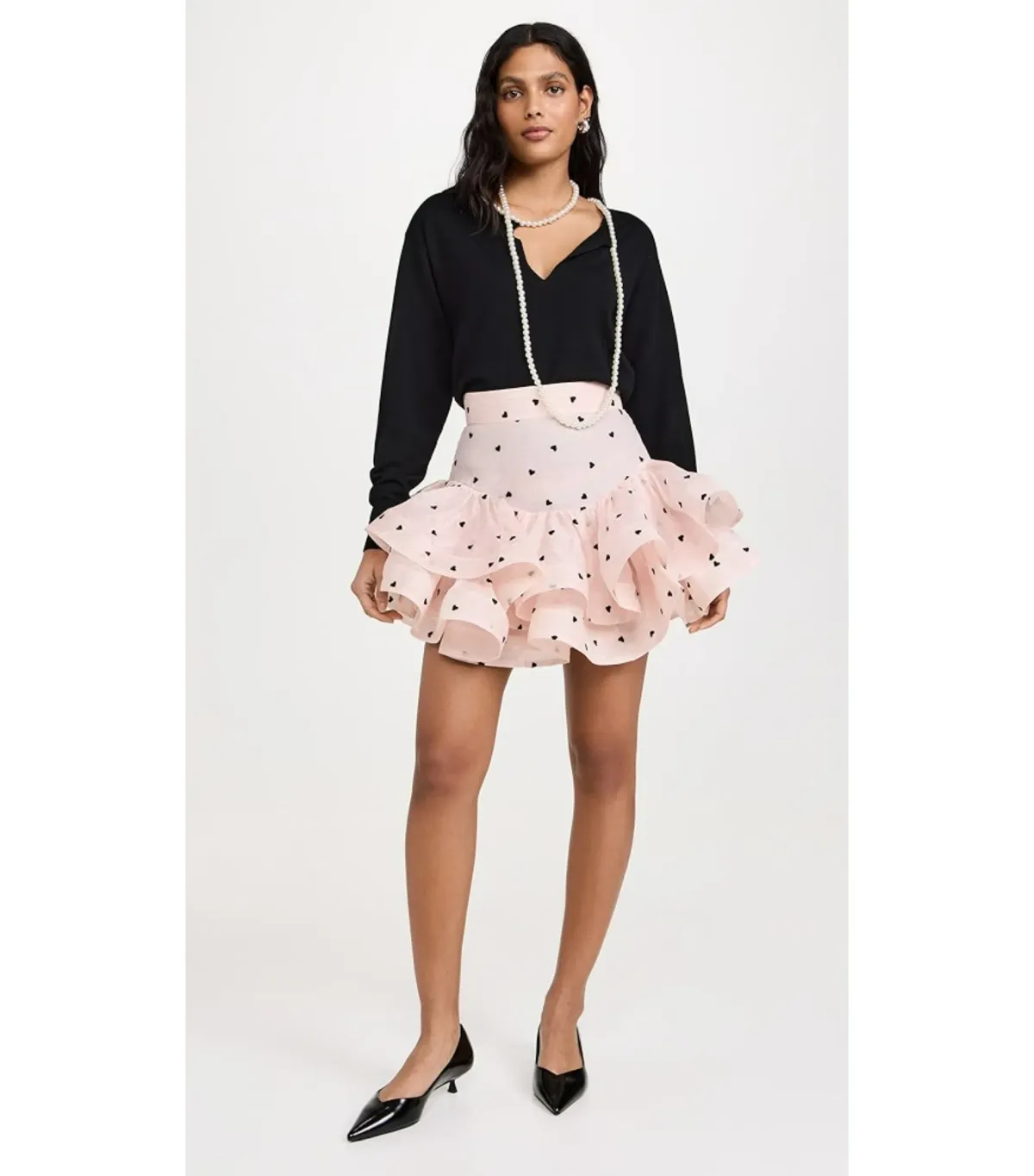 Zimmermann Crush Flip Mini Skirt Pink Hearts Size 1 / AU 10 - Image 1