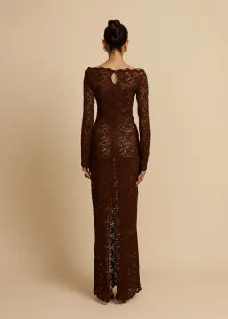 Arcina Ori Monet Maxi Dress Chocolate Size 8 for rent on The Volte - image 5