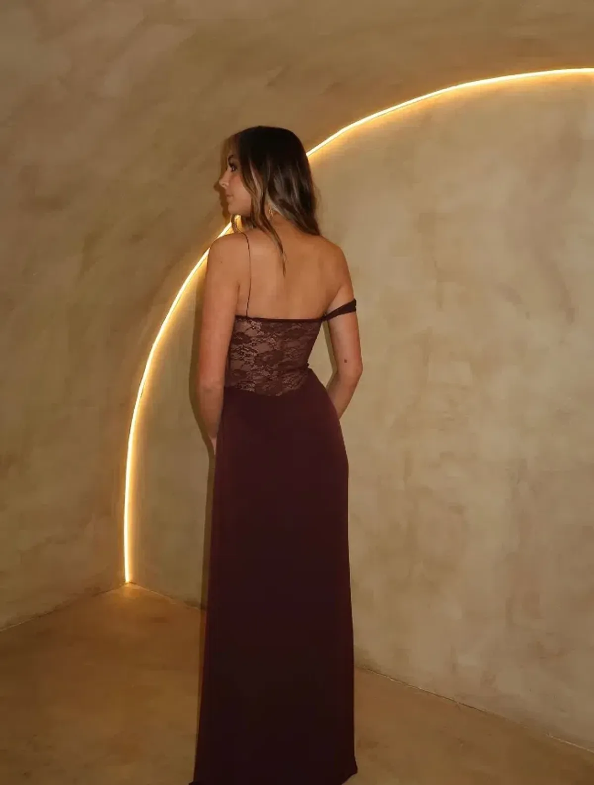 Natalie Rolt Sloane Dress Maxi Espresso Size AU 6 - Image 3