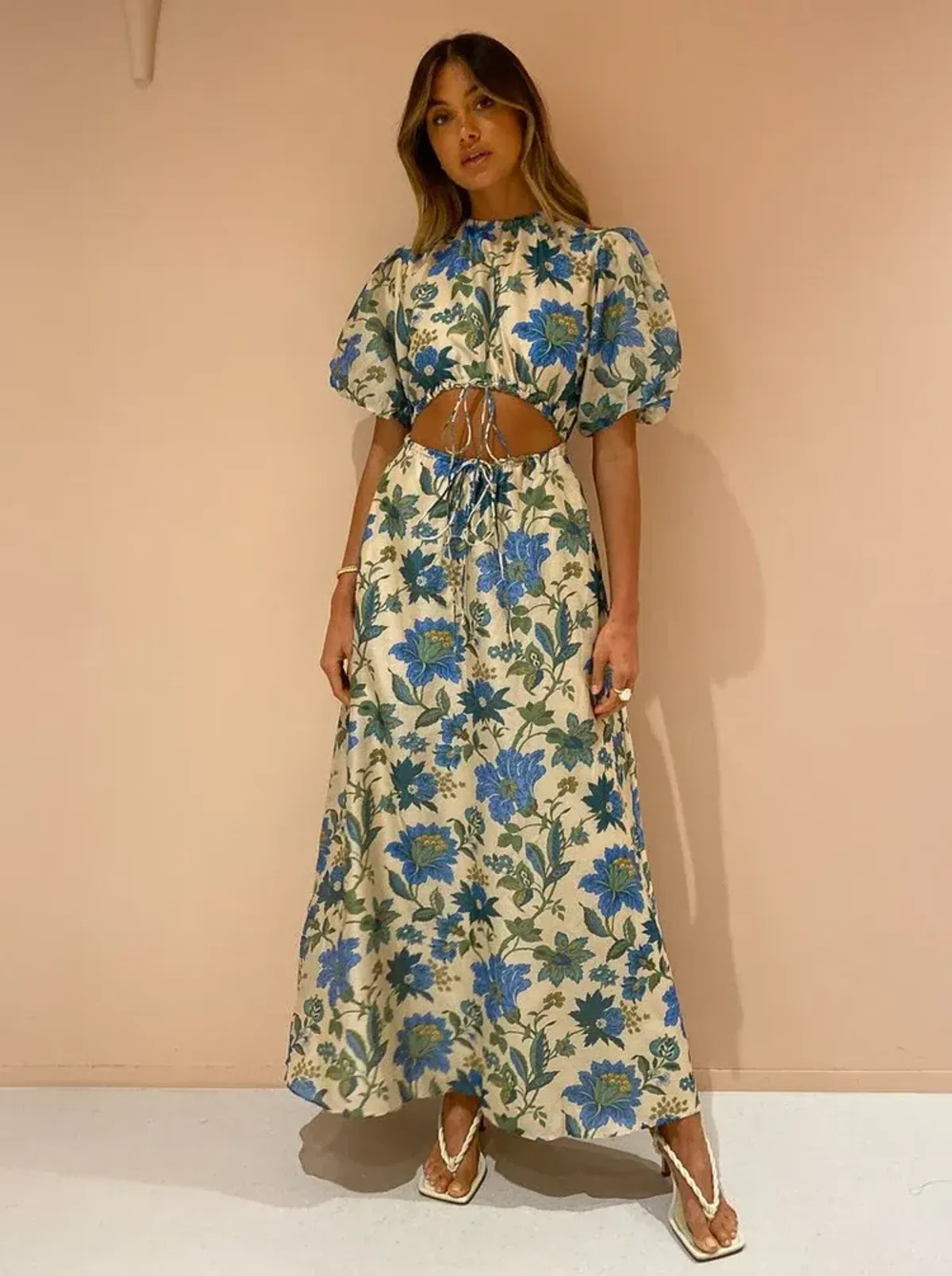 Sir the Label Celia Puff Sleeve Midi Dress Floral Size 1 / Size AU 8 - Image 1