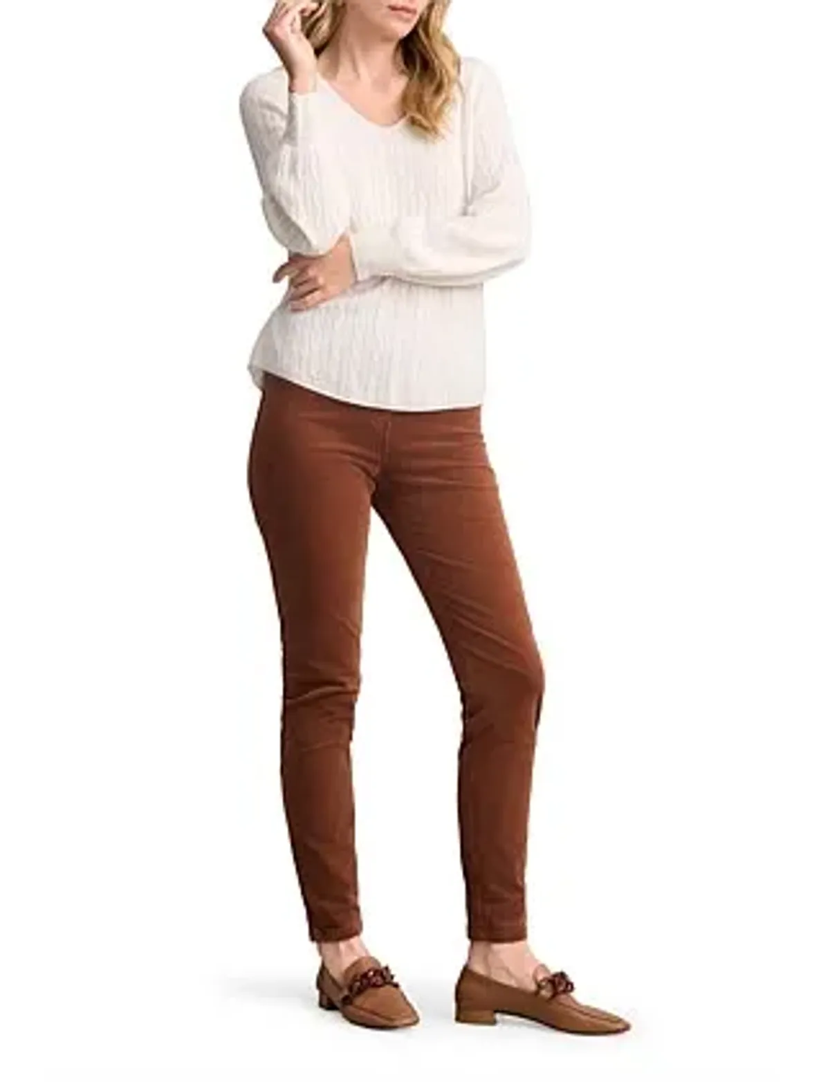 Blue Illusion Cashmere Blouson Sleeve Jumper Cream Size 20/3XL - Image 6
